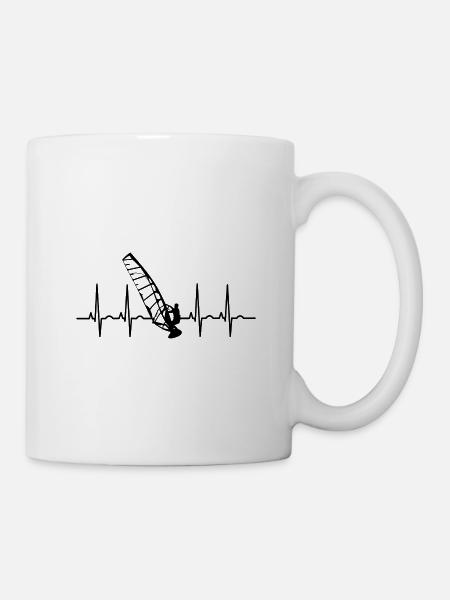 Windsurfen Surfen Windsurfer EKG Windsurfing - Tasse - Weiß