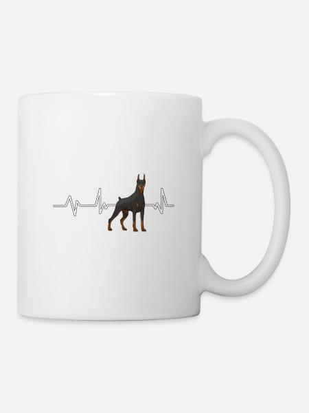 Dobermann Doberman Heartbeat - Mug blanc - blanc
