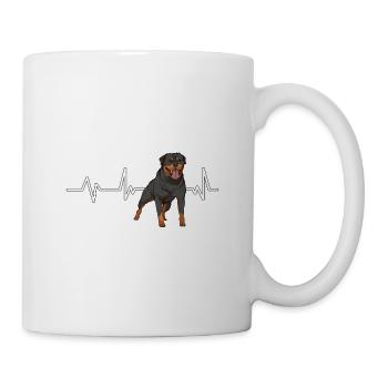 Rottweiler Heartbeat - Mug blanc - blanc - Droite