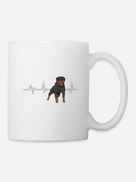 Rottweiler Heartbeat - Mug blanc - blanc