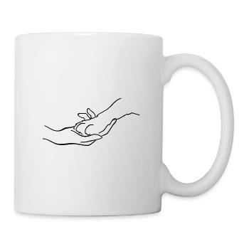 Hundeliebe Pfote Für Immer Hunde Zusammen Team - Tasse - Weiß - Rechts