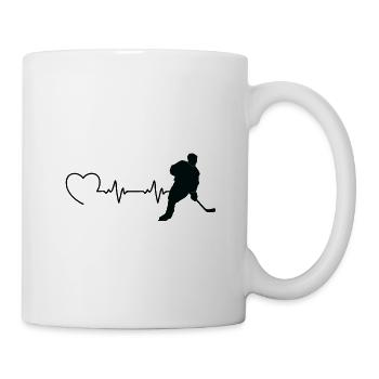 Ice Hockey Ice Hockey Retro Skates Puck Ice - Mug - white - Right