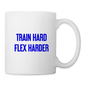 Train Hard Flex Harder - Mug - white - Right