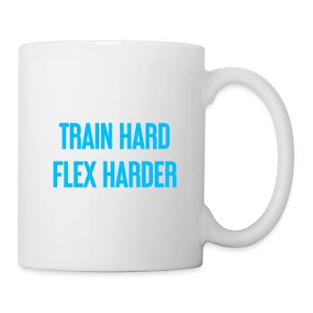 Train Hard Flex Harder - Tasse - Weiß - Rechts