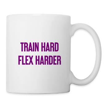 Train Hard Flex Harder - Tasse - Weiß - Rechts