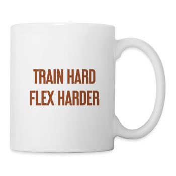 Train Hard Flex Harder - Mug - white - Right