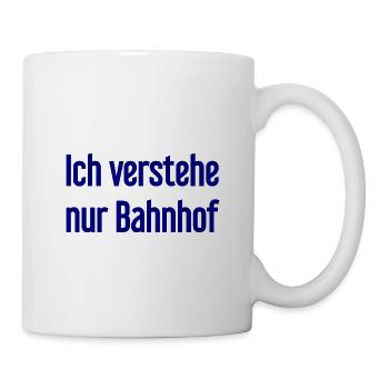 I only understand train station - Mug - white - Right