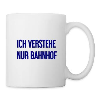 I only understand train station - Mug - white - Right