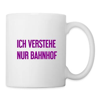 I only understand train station - Mug - white - Right