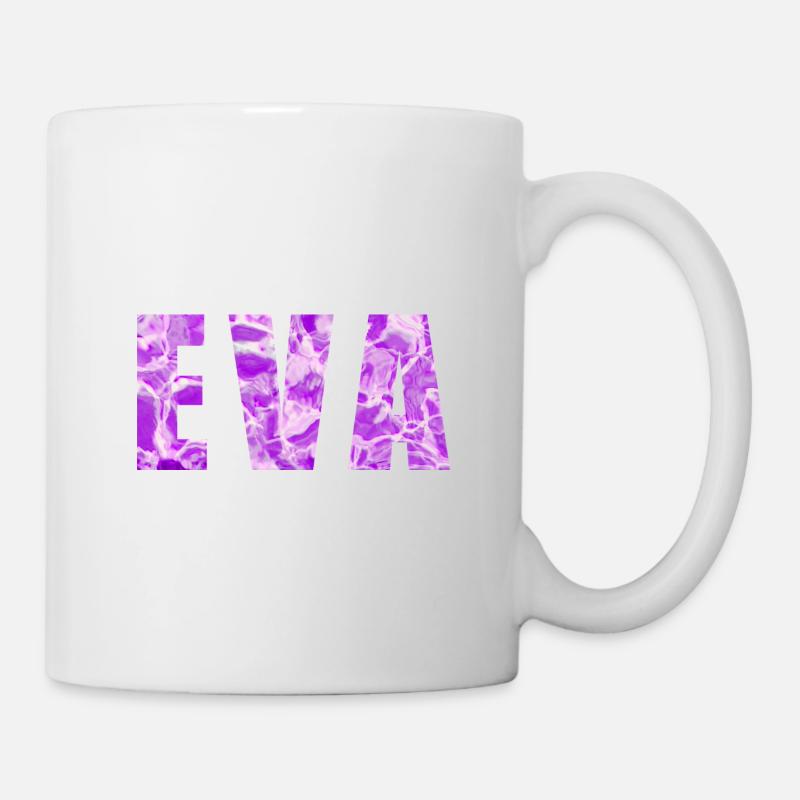 V violet vortex design abstrait - Mug blanc - blanc