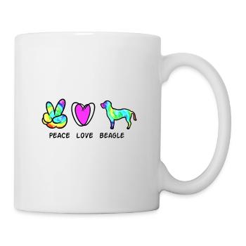 BEAGLE DOGS BETTER DOGS LOVE DOG LOVE MOTIF - Mug - white - Right