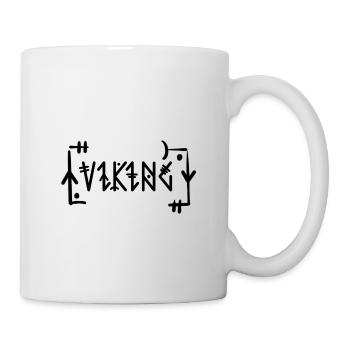 Viking Wikinger in Runen Schrift Nordisch - Tasse - Weiß - Rechts