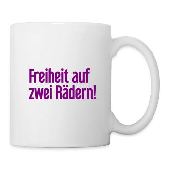 Freedom on Two Wheels - Cyclist Design - Mug - white - Right