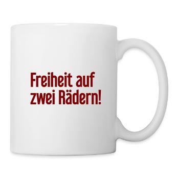 Freedom on Two Wheels - Cyclist Design - Mug - white - Right