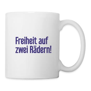 Freedom on Two Wheels - Cyclist Design - Mug - white - Right