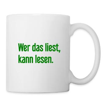 If you read this, you can read. - Mug - white - Right