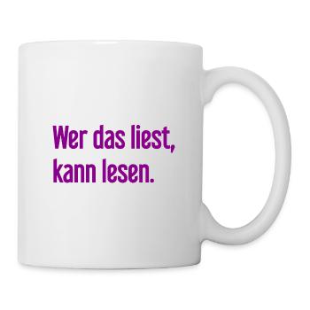 If you read this, you can read. - Mug - white - Right