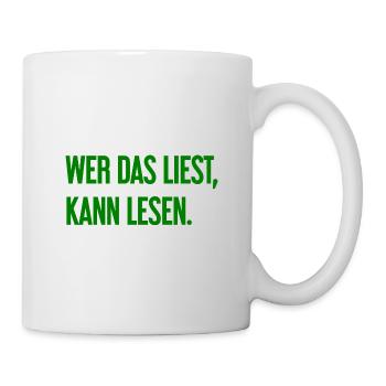 If you read this, you can read. - Mug - white - Right