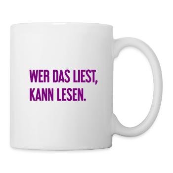 If you read this, you can read. - Mug - white - Right