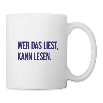 If you read this, you can read. - Mug - white - Right