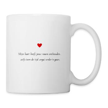 Cœur en écriture dorée - Mug blanc - blanc - Droite