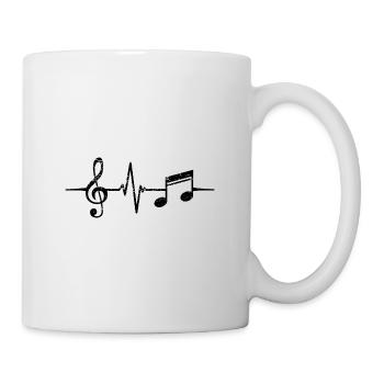 Cadeau de musicien musique notes notes de musicien - Mug blanc - blanc - Droite