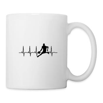 Basket basket basket joueur de basket-ball EKG - Mug blanc - blanc - Droite