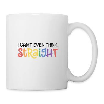 DON'T THINK CLEARLY LGBT LOVE SAYING MOTIF GIFT - Mug - white - Right