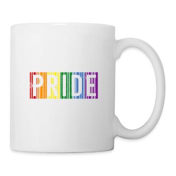 STOLZEN STOLZ LIEBE LIEBEN LBGT BUNT SPRUCH MOTIV - Tasse - Weiß - Rechts