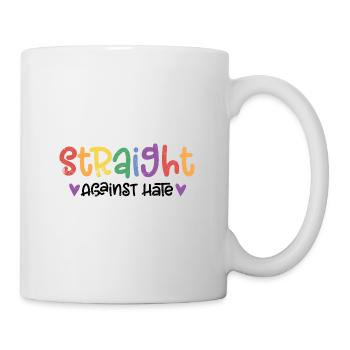 FIERTÉ CONTRE LA HAINE FIER MOTIF DU SLOGAN DE HAINE LGBT - Mug blanc - blanc - Droite