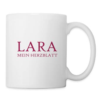 Lara mein Herzblatt - sehr schönes Motiv - Tasse - Weiß - Rechts