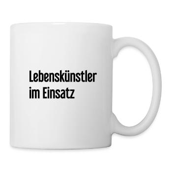 Lebenskünstler im Einsatz - Tasse - Weiß - Rechts