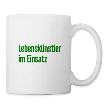 Lebenskünstler im Einsatz - Tasse - Weiß - Rechts