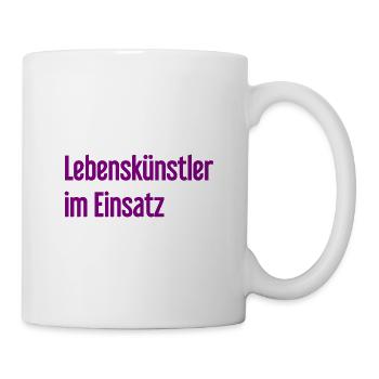 Lebenskünstler im Einsatz - Tasse - Weiß - Rechts