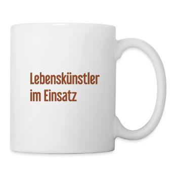 Lebenskünstler im Einsatz - Tasse - Weiß - Rechts