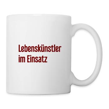 Lebenskünstler im Einsatz - Tasse - Weiß - Rechts