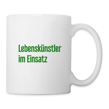 Lebenskünstler im Einsatz - Tasse - Weiß - Rechts