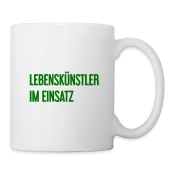 Lebenskünstler im Einsatz - Tasse - Weiß - Rechts
