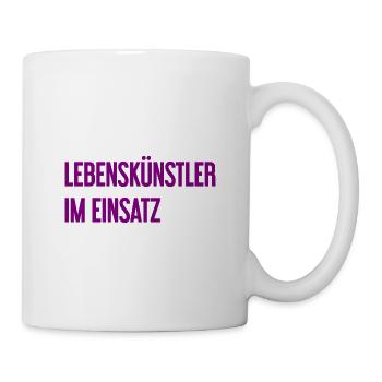 Lebenskünstler im Einsatz - Tasse - Weiß - Rechts