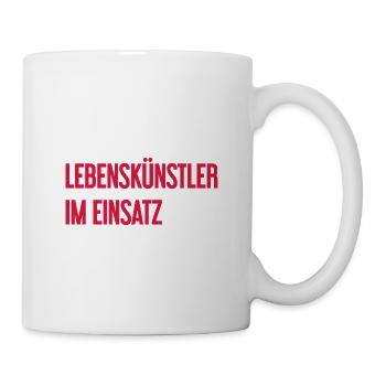 Lebenskünstler im Einsatz - Tasse - Weiß - Rechts