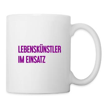 Lebenskünstler im Einsatz - Tasse - Weiß - Rechts