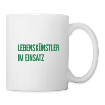 Lebenskünstler im Einsatz - Tasse - Weiß - Rechts