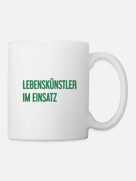 Lebenskünstler im Einsatz - Tasse - Weiß