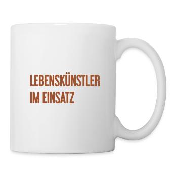 Lebenskünstler im Einsatz - Tasse - Weiß - Rechts