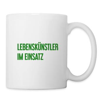 Lebenskünstler im Einsatz - Tasse - Weiß - Rechts