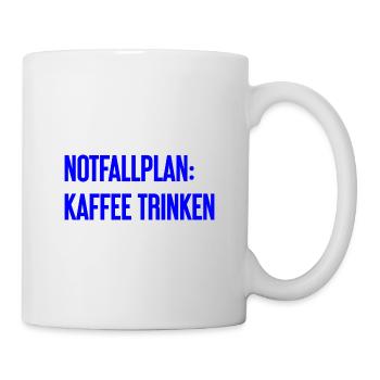 Kaffee-Notfallplan - Tasse - Weiß - Rechts