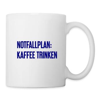Kaffee-Notfallplan - Tasse - Weiß - Rechts