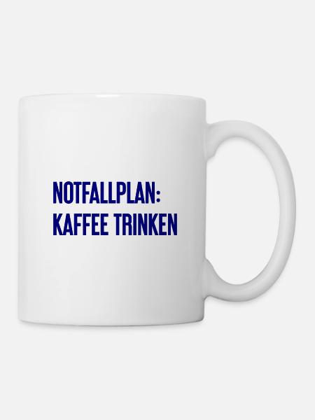 Kaffee-Notfallplan - Tasse - Weiß