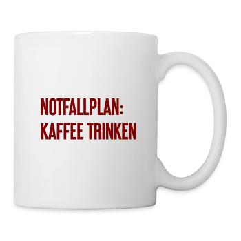 Kaffee-Notfallplan - Tasse - Weiß - Rechts