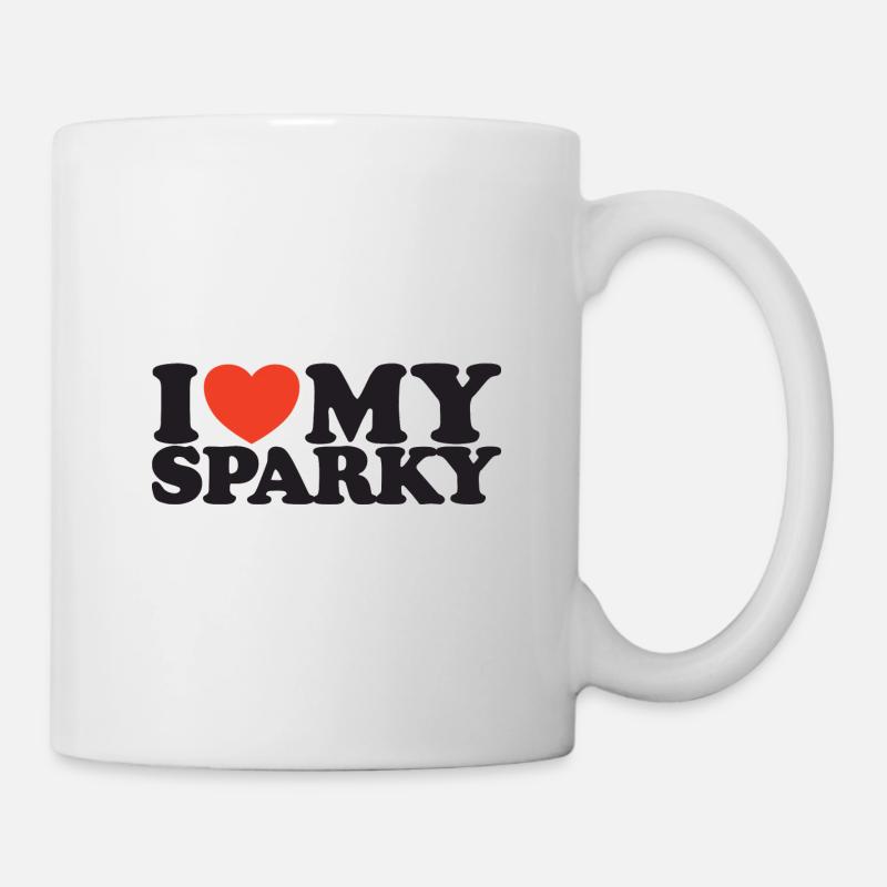 J’aime ma chemise Sparky Heart - Mug blanc - blanc